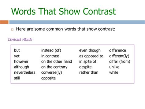 What are compare and contrast transition words? Transition words used in compare and contrast essays ...