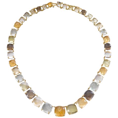 Huge Fabulous Necklace With Semi Precious Stones For Sale At Stdibs