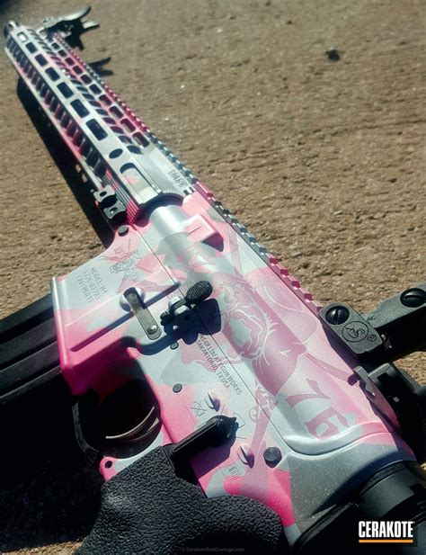 Ar 15 Coated In A Pink Camouflage Pattern By Web User Cerakote