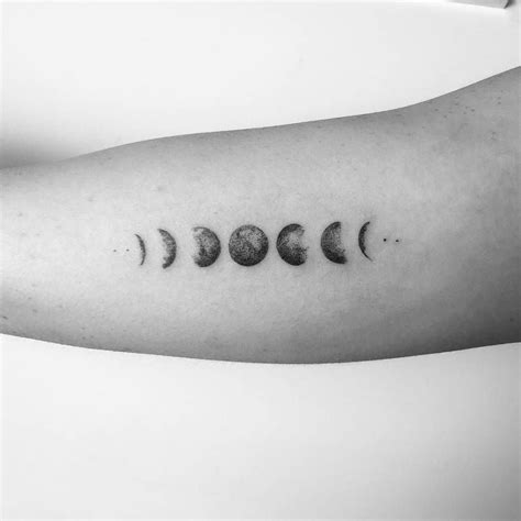 Moon Phases On The Right Inner Arm Tattoo Artist Iosep Ambokadze Mini