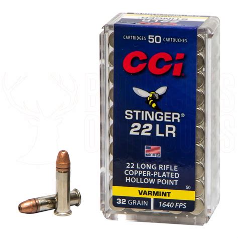 Cci 22lr Stinger 32gr Copper Plated Hollow Point Broncos Outdoors