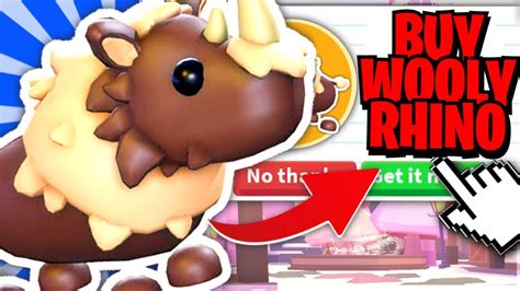 Getting The New Wooly Rhino Pet Early In Adopt Me Leaks Youtube