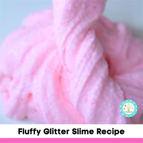 Easy Fluffy Glitter Glue Slime Recipe Without Contact Solution