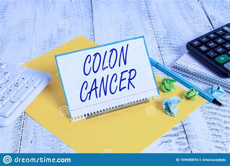 Handwriting Text Writing Colon Cancer Concept Meaning The Development