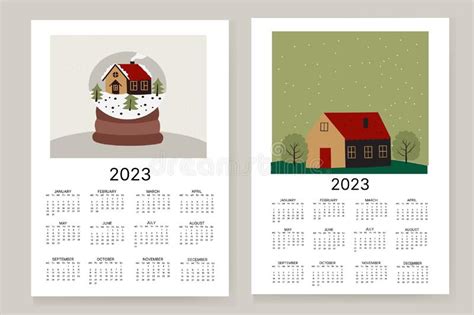 2023 Calendar Landscape Stock Illustrations 499 2023 Calendar