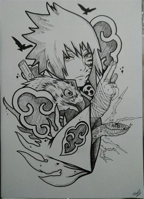Sasuke Art Tatuagens De Anime Tatuagem Do Naruto Esboço De Anime