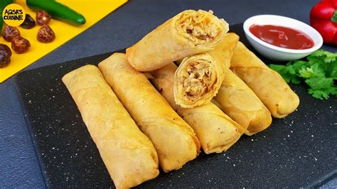 Chinese Cheese Rolls Iftar Special Recipe By Aqsas Cuisine Chicken