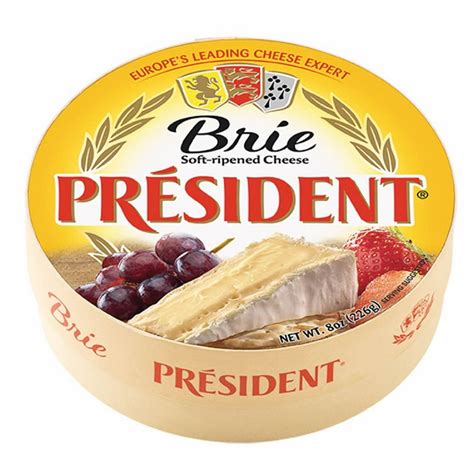 President Brie Soft Ripened Cheese 8 Oz