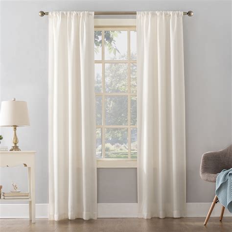 Buy Mainstays Textured Solid Curtain Single Panel 38 X 63 Cream