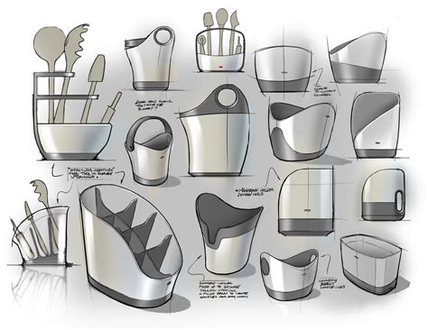 A Consolidation Of Project Sketches Industrial Design Sketch