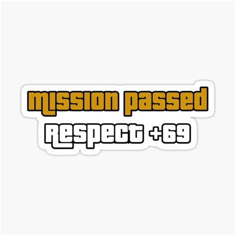 Mission Passed Gta Sticker For Sale By Aryasignature Redbubble