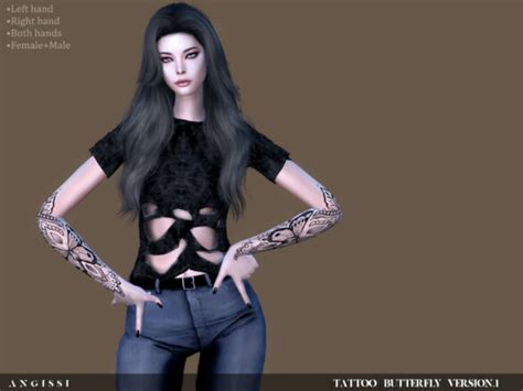 Sims 4 Tattoo Butterfly Version 1 The Sims Game