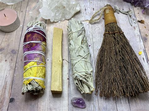 Spring Smudge Kit Floral Smudge Bundle Witches Broom White Etsy