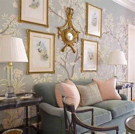 Jenn Gracies Wallpapered Walls At This Gorgeous Living Room By Cathy