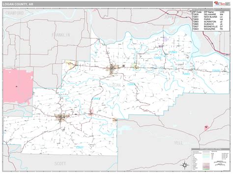 Logan County Ar Wall Map Premium Style By Marketmaps