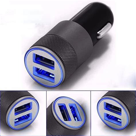 car usb charger mini dual usb twin port 12v universal in car lighter socket charger adapter plug