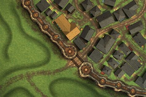 Ptolus Gate Walls Towers And Buildings Homebrew Map