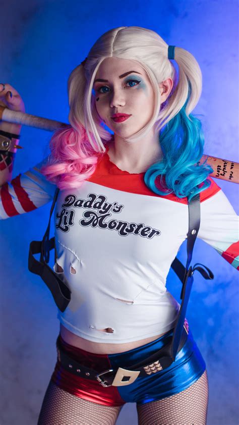 1080x1920 Harley Quinn Superheroes Artist Cosplay Hd For Iphone 6