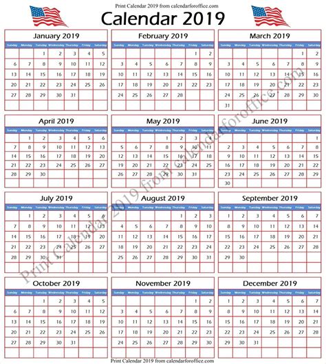 2019 Federal Holiday Calendar Usa Federal Holiday Calendar Calendar