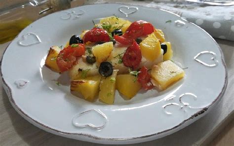 Merluzzo Al Forno Con Patate E Pomodorini Manjoo