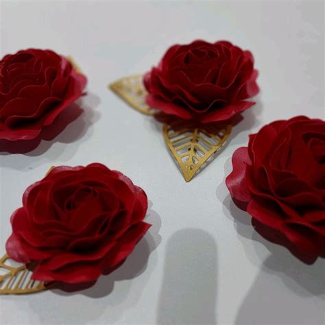Kit Topo De Bolo Rosas Vermelhas 3d Elo7 Produtos Especiais