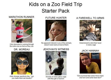 Kids On A Zoo Field Trip Starter Pack Starterpacks