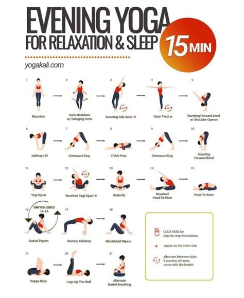 A Poster With Instructions On How To Do Yoga For Relaxation And Sleep