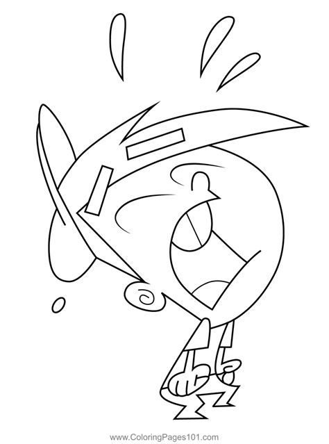 Timmy Turner Crying Fairly Odd Parents Coloring Page For Kids Free