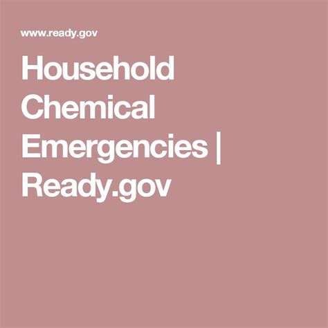 Household Chemical Emergencies Household Chemical Emergency