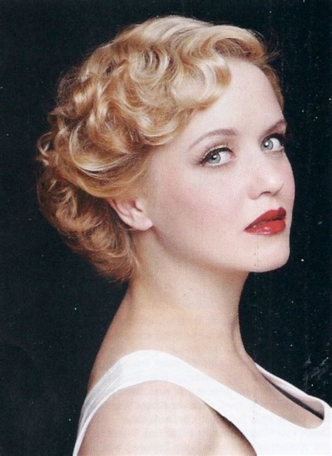 Vintage Curly Hairstyles With Side Bangs For Short Hair Vintage Short