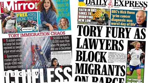 Newspaper Headlines Immigration Chaos And Tory Fury Bbc News
