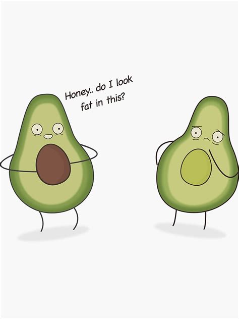 Funny Avocado Pun Sticker For Sale By Happinessinatee Redbubble