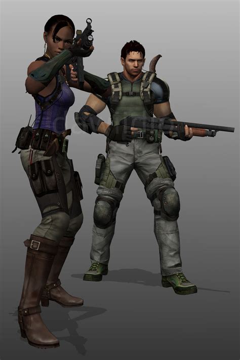 Re5 Sheva And Chris 3d Render By Dawiidio On Deviantart