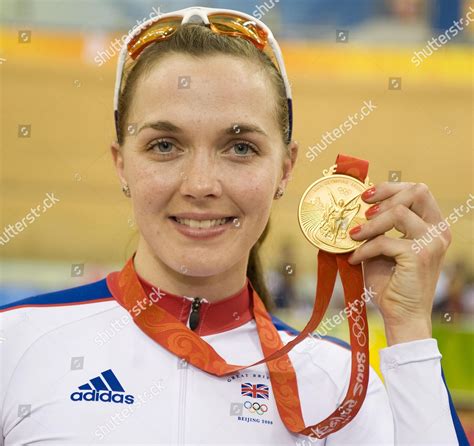 Victoria Pendleton Great Britain Celebrates Gold Editorial Stock Photo