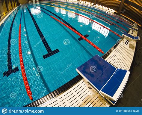 Lanes Of A Competition Swimming Pool Stock Photo Image Of Hotel