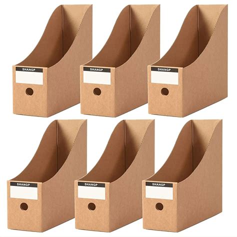 Buy Sleec 6 Pack Magazine File Holder Cardboard Office Box File File