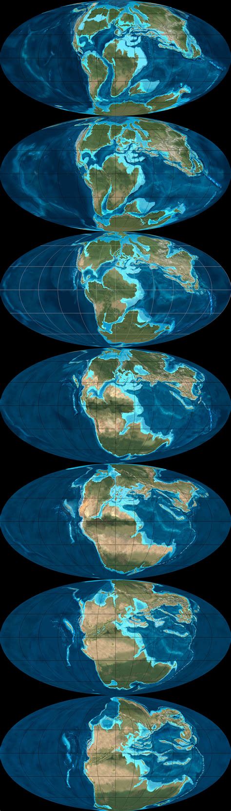 Šílený chladný Zničení map of earth million years ago Kolizní kurz Rukopis Pružnost