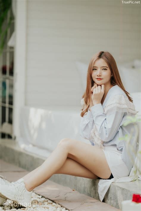 Thailand Cute Model Aintoaon Nantawong Pretty Little Brunette Girl Smiling