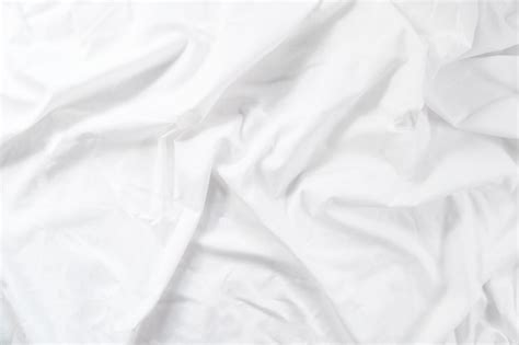 Premium Photo Crumpled Sheet Morning Bed White Fabric Texture