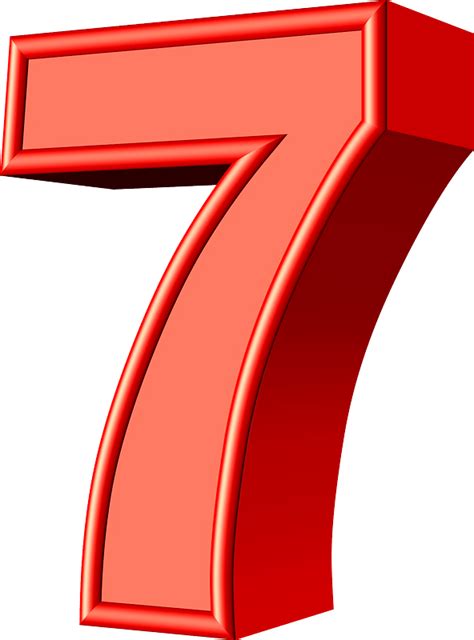Numbers Number 7 Clipart Free Transparent Png Download Pngkey