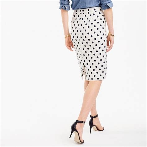 Pencil Skirt In Polka Dot Textured Tweed Pencil Skirt Work Wear