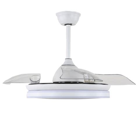 Bella Depot 42 In Modern Drum Ceiling Fan With Retractable Blades Led