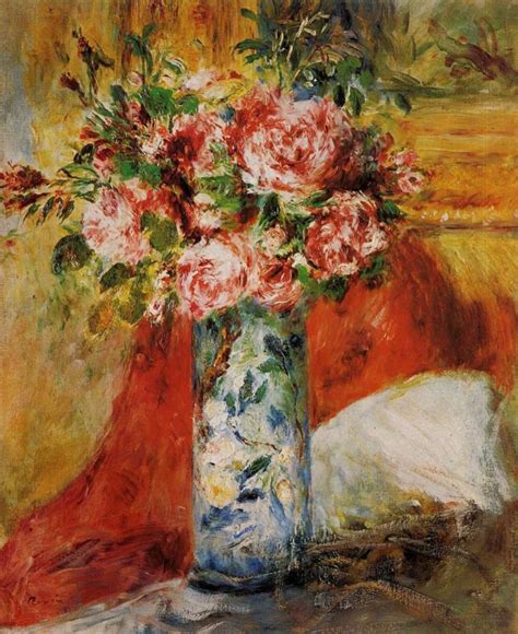 Pierre Auguste Renoir Roses Dans Un Vase 1876 54×60 Cm Descriptif