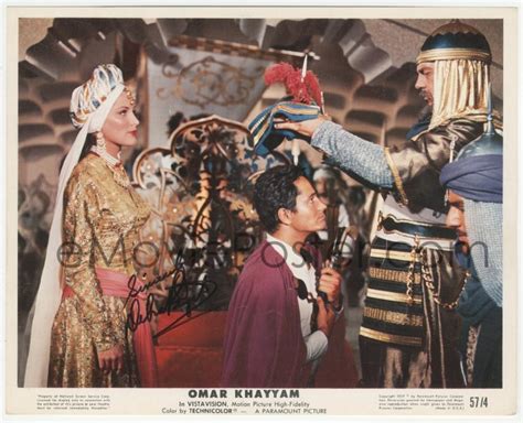 2h0707 Debra Paget Signed Color 8x10 Still 1957 By