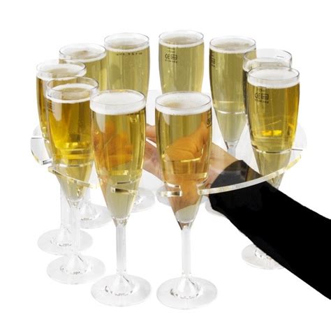 Champagne Flute Serving Tray 31cm Bar Trays Mbs Wholesale