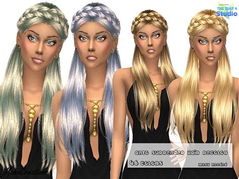 Anto Surrender Hair Retexture Ts4 By Simsday Simsday