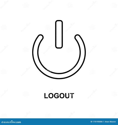 Logout Sign Icon Element Of Simple Web Icon With Name For Mobile