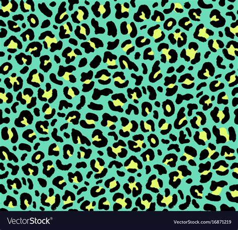 Seamless Green Leopard Pattern Royalty Free Vector Image