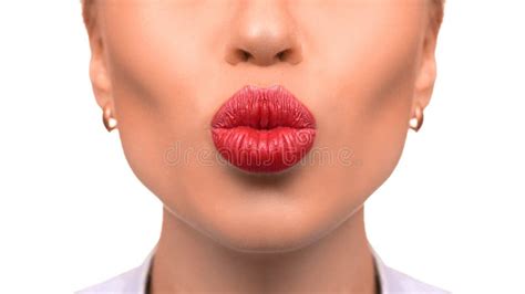 Close Up View Of A Female Lips Woman Kissing Stock Image Image Of Elegance Caucasian 172006387