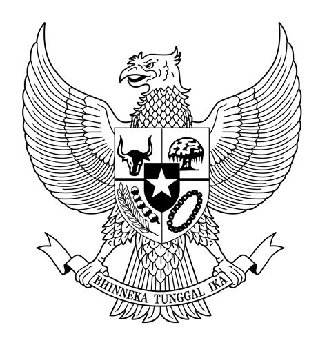 Penting Logo Garuda Hitam Putih